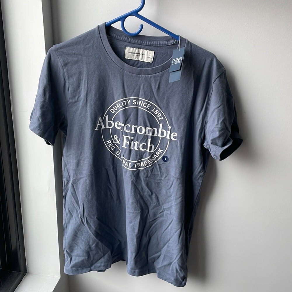 Abercrombie and Fitch Graphic logo tee - “soft AF”